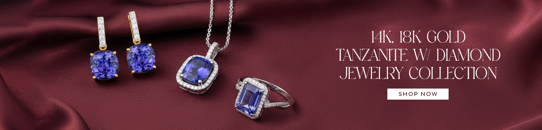 Tanzanite Jewelry Collection in 14K & 18K Yellow and White Gold — Quintessence Jewelry